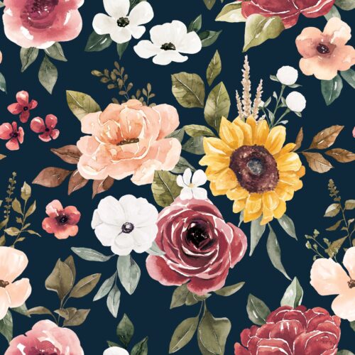 Felicity Autumnbouquet Navyblue