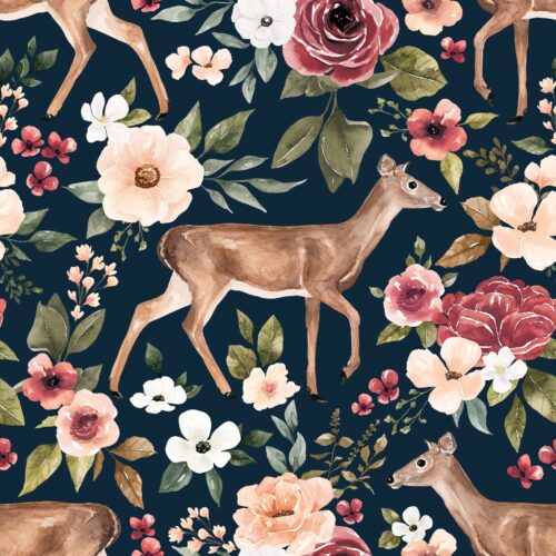 Felicity Deerfloral Navyblue