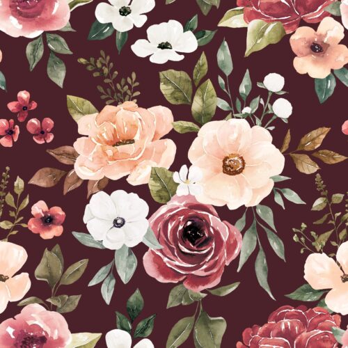 Felicity Floral Maroon