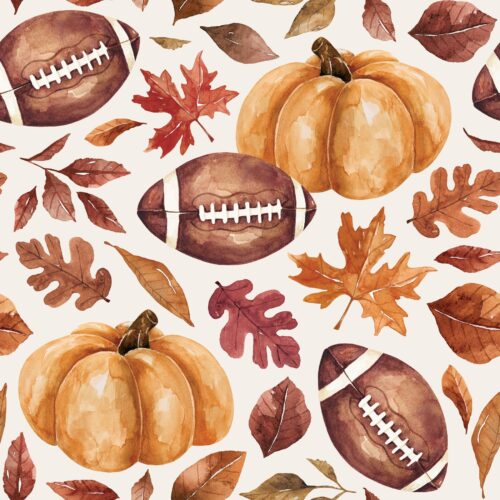 Felicity Football Pumpkins Cream