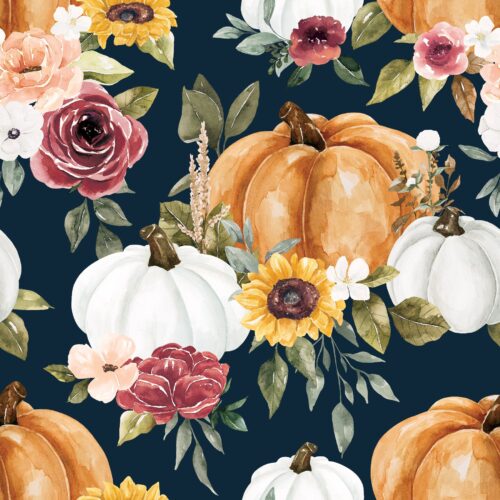 Felicity Pumpkinbouquet Navyblue