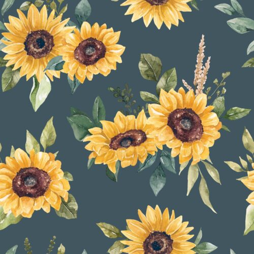 Felicity Sunflowers Nightblue