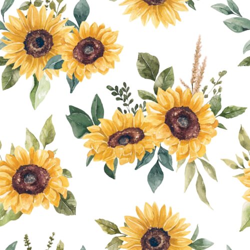 Felicity Sunflowers White