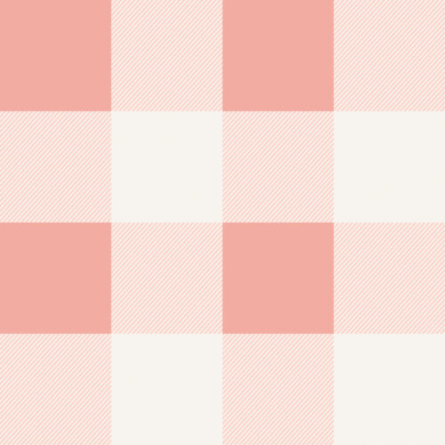 ForestandFrost Plaid Pink Cream