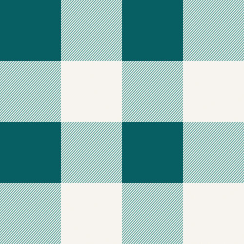 ForestandFrost Plaid TealBlue Cream