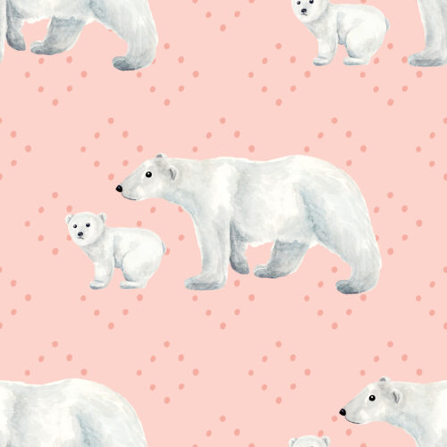 ForestandFrost PolarBear Dots Pink