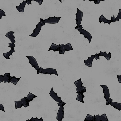 Halloween Bats Gray