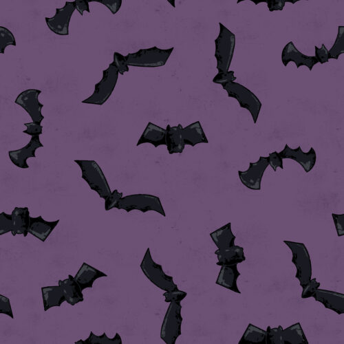 Halloween Bats Purple