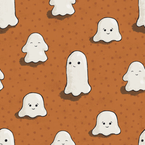 Halloween LittleGhosts Orange