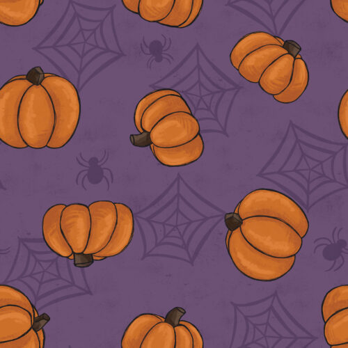 Halloween Pumpkins Purple