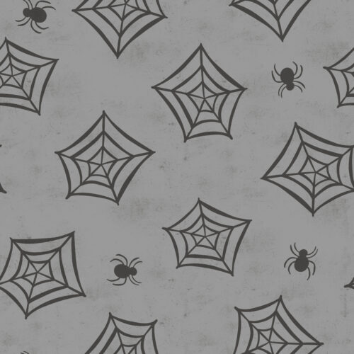Halloween Spiders Gray
