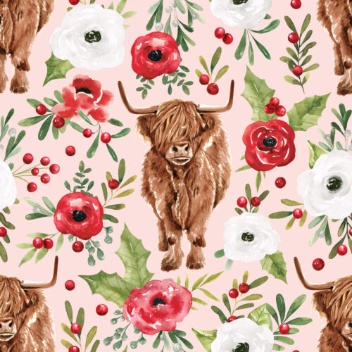 HollyandPine HighlandFloral Pink