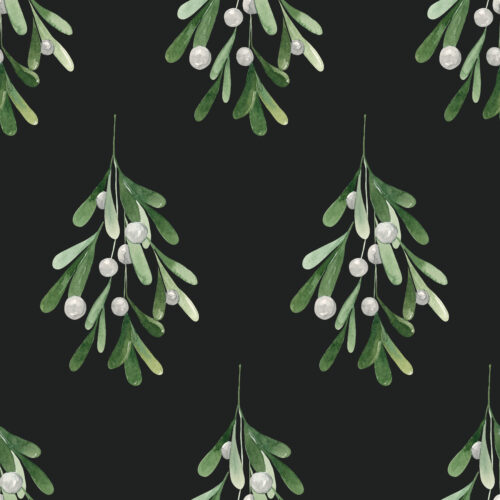 HollyandPine Mistletoe Black