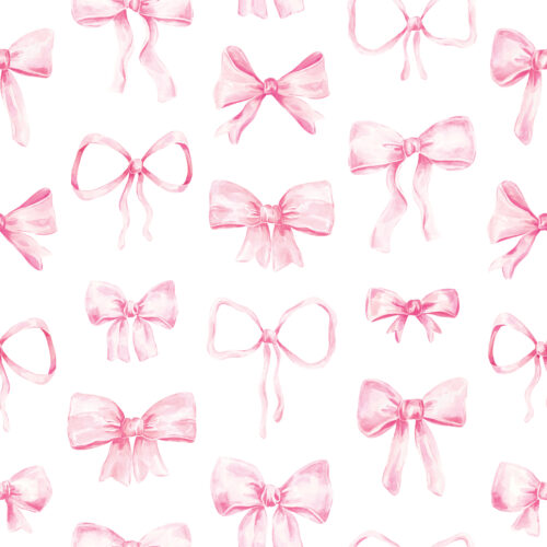 Light Pink Bows White
