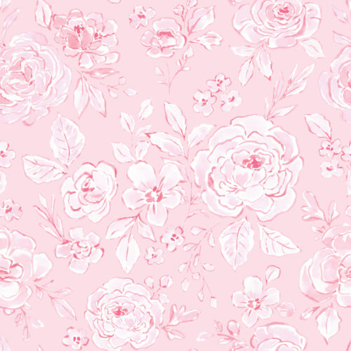 Pink Toile Floral Light Pink