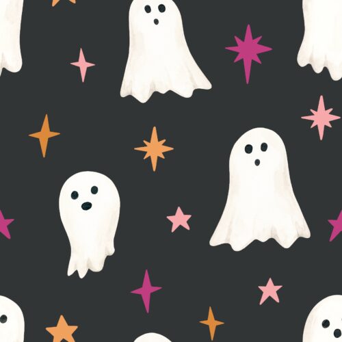 Little Boo Ghost Sparkles Black Colorful