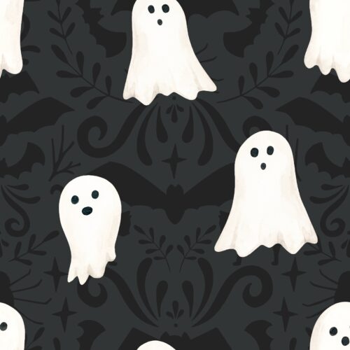 Little Boo Ghosts Ornate Black