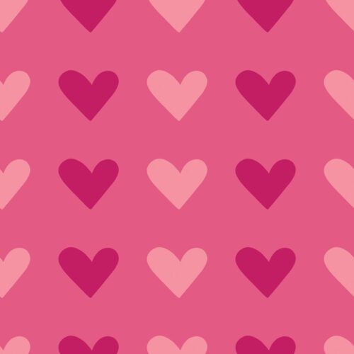 Love Doodles Hearts Pink