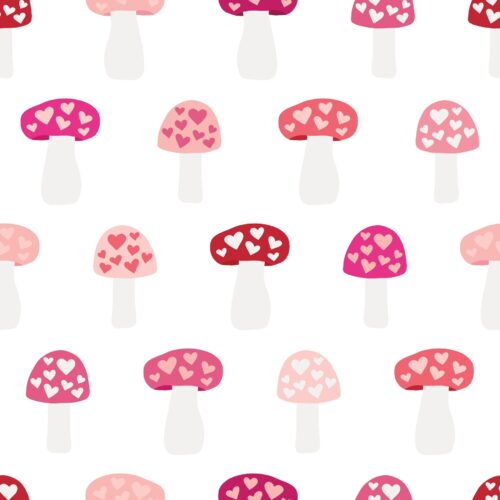 Love Doodles Toadstools Pink