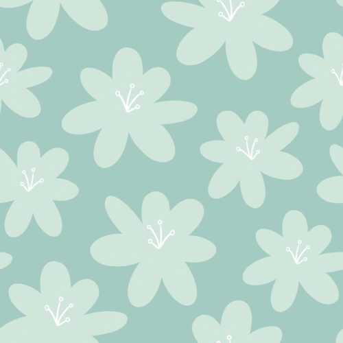 Mermaid Muse Floral Blue