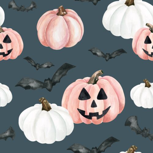 October Moon Jack O Lanterns Pinkblue