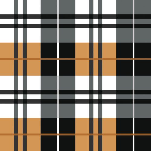 October Moon Plaid Orange Black
