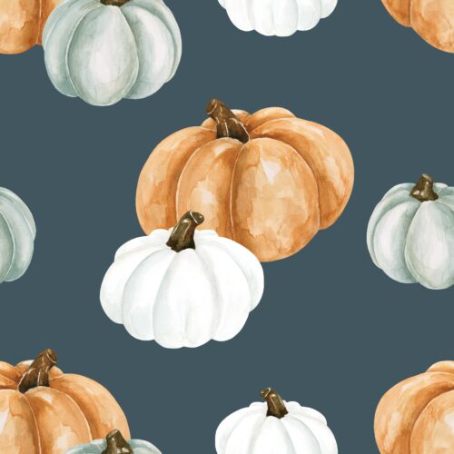 October Moon Pumpkins Blue