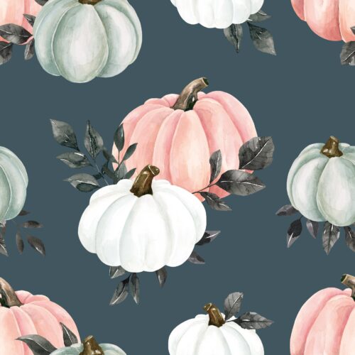 October Moon Pumpkins Pink Nightblue