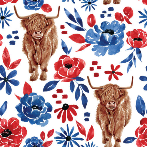 Cate&Rainn Americana Cow Floral