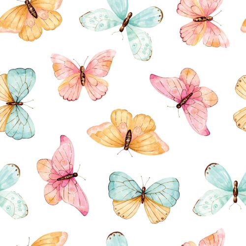 Penelope Butterflies White