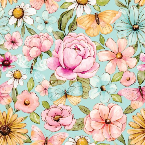 Penelope Butterflyfloral Aqua
