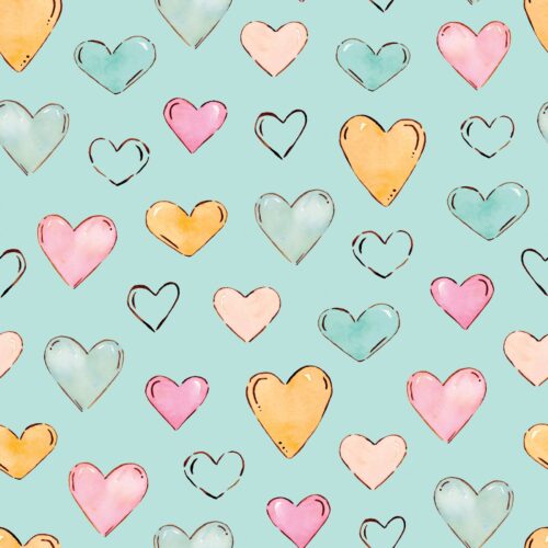 Penelope Hearts Aqua