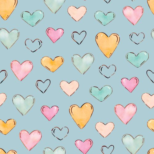 Penelope Hearts Blue