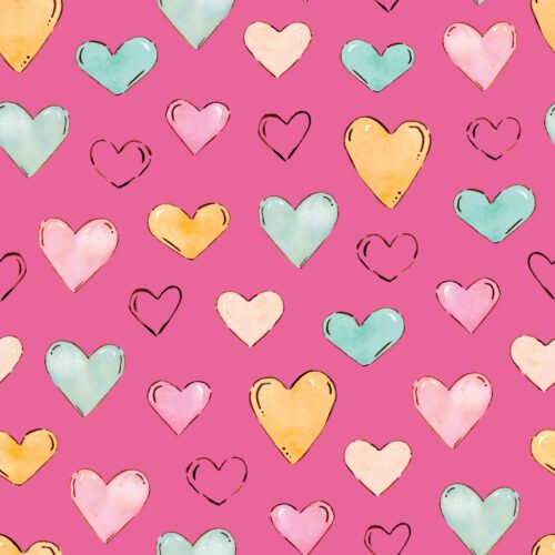 Penelope Hearts Hotpink