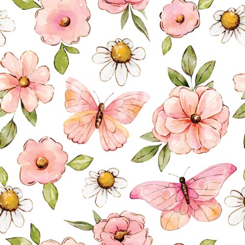 Penelope Pinkfloral White