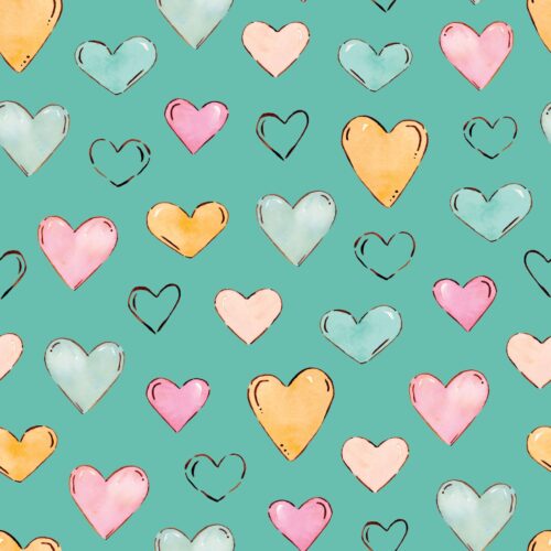 Penelope Hearts Teal