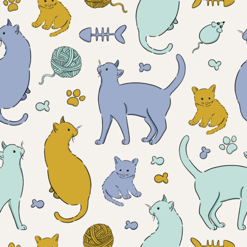 CR PetShop Cats BlueYellow