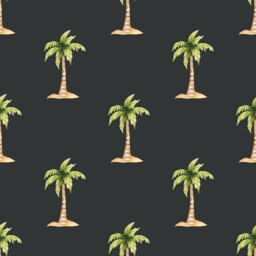 Pirates Ahoy Palmtrees Island Black