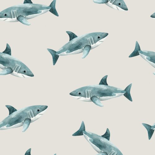 Pirates Ahoy Sharks Taupe