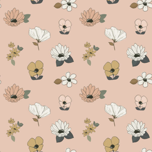 Spring Reverie Flowers on Pink