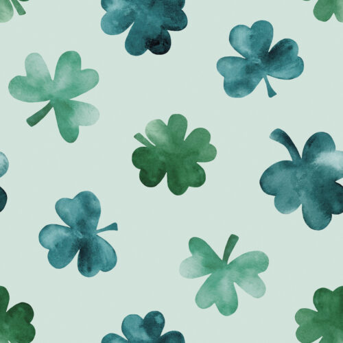 Lucky Day Shamrocks on Blue