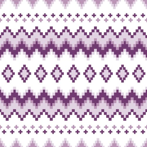 Sugar Plum Christmas Fairisle Purple