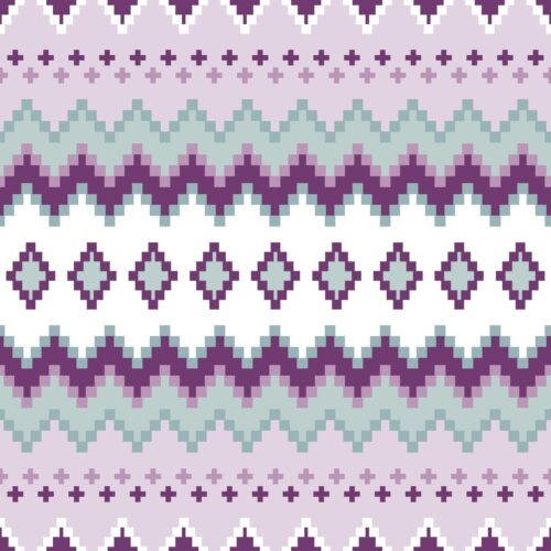 Sugar Plum Christmas Fairisle Purpleblue