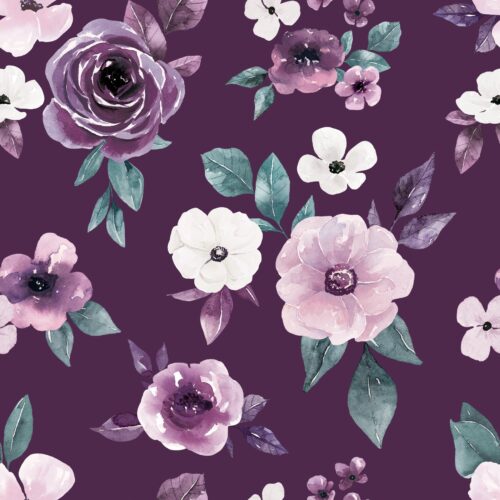 Sugar Plum Christmas Floral Dkpurple