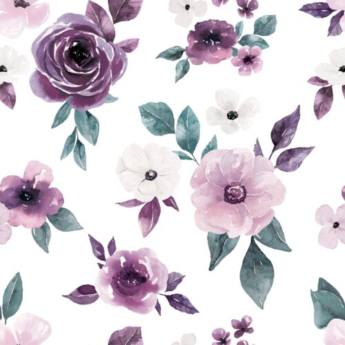Sugar Plum Christmas Floral White