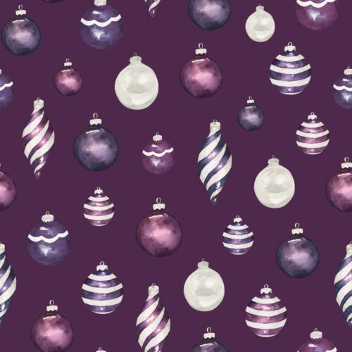 Sugar Plum Christmas Ornaments Darkpurple