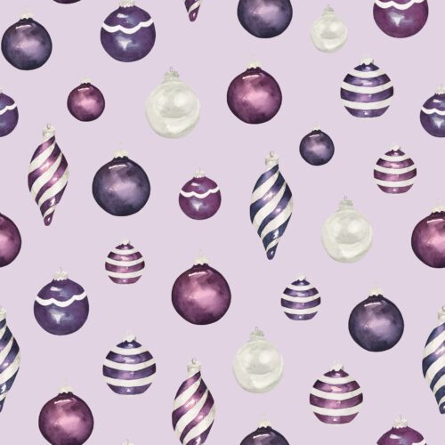 Sugar Plum Christmas Ornaments Lightpurple