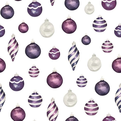 Sugar Plum Christmas Ornaments White