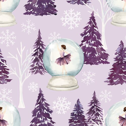 Sugar Plum Christmas Snowglobe Lightpurple