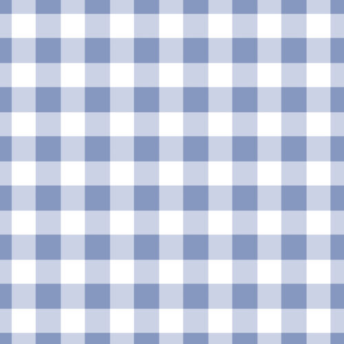 Summer Hydrangea Periwinkle Gingham